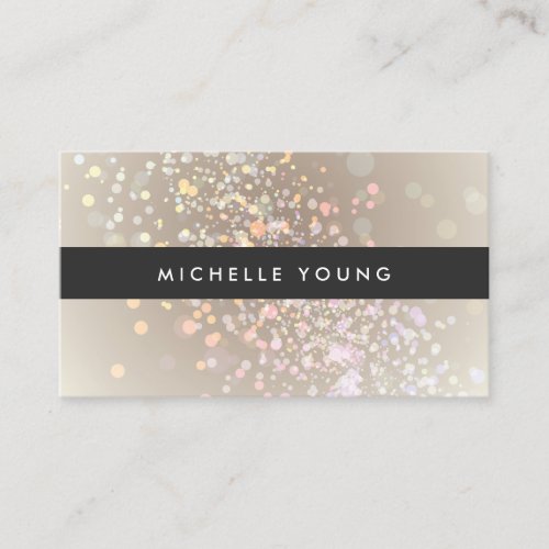 Color Splash in Taupe and Black for Makeup Artists Business Card Template