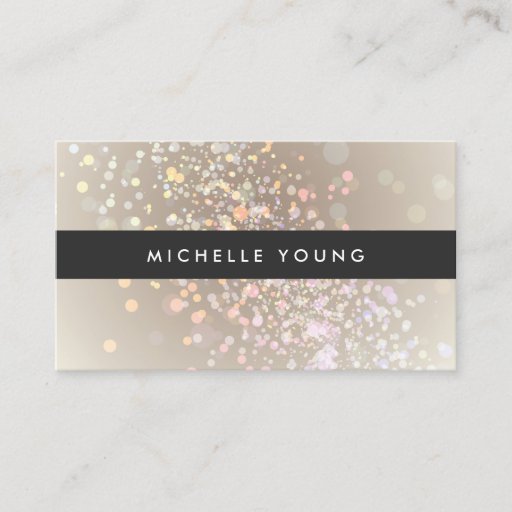 Customizable Color Splash in Taupe and Black for Makeup Artists Business Card Template