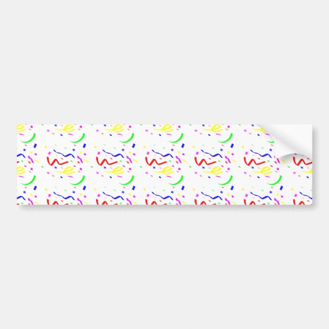 Colorful Confetti Bumper Sticker (Front)