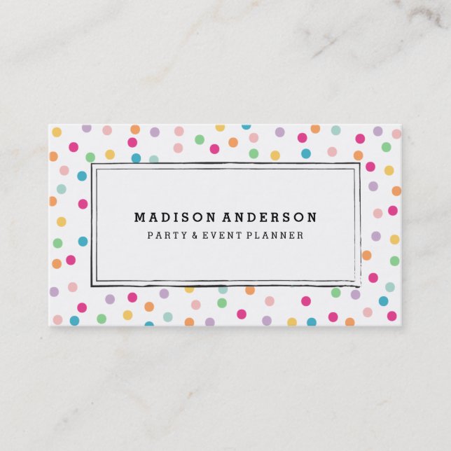 Colorful Confetti | Business Cards (Front)