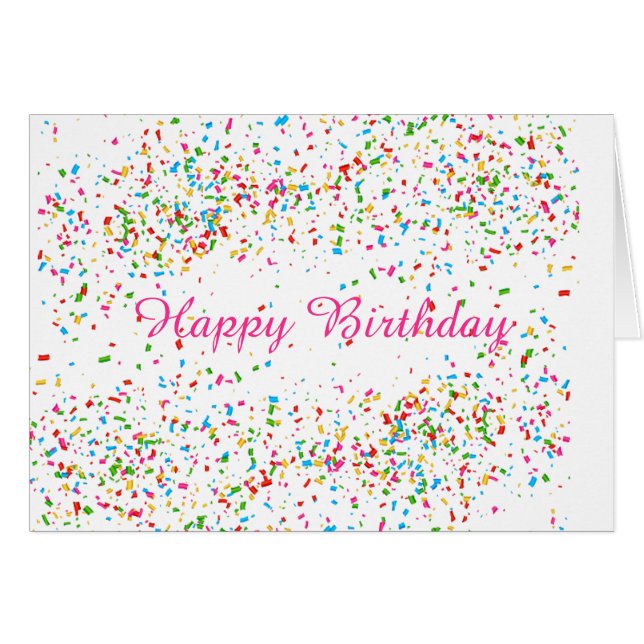 Colorful confetti cards (Front Horizontal)