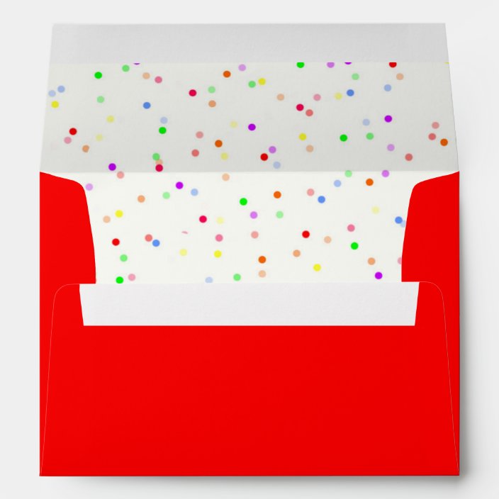Colorful Confetti Children’s Birthday Party Envelope | Zazzle.com