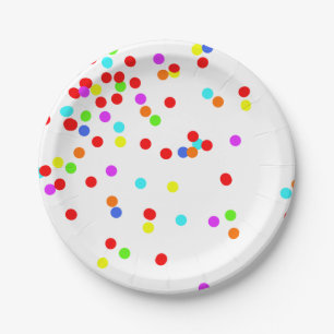 Colorful Confetti Children’s Birthday Party Paper Plates