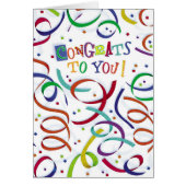 Colorful confetti congrats customizable card (Front)