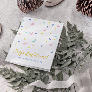 Colorful Confetti Congratulations Greeting Card