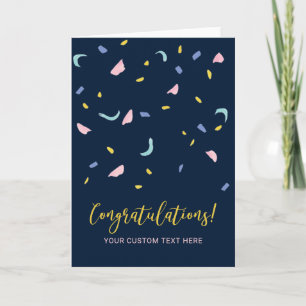 Colorful Confetti Congratulations Greeting Card
