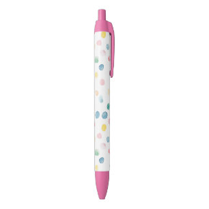 Colorful Confetti Dots Blue Red Yellow Green Pink Pen