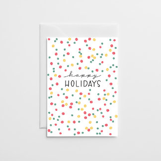 Colorful Confetti Dots Holiday Card