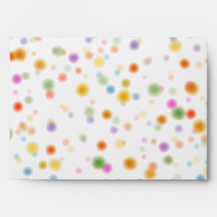 Colorful Confetti Dots Party Envelope
