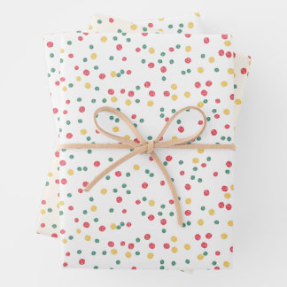 Colorful Confetti Dots Wrapping Paper Sheets