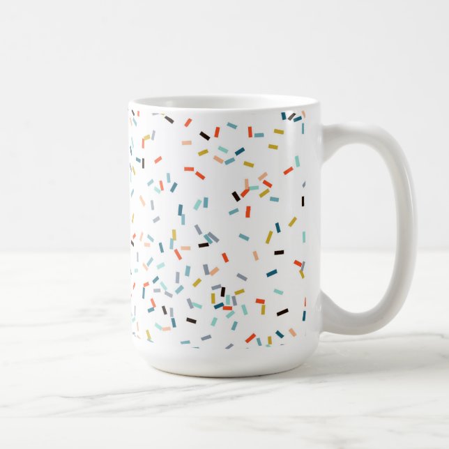 Colorful Confetti Fall Pattern Coffee Mug (Right)