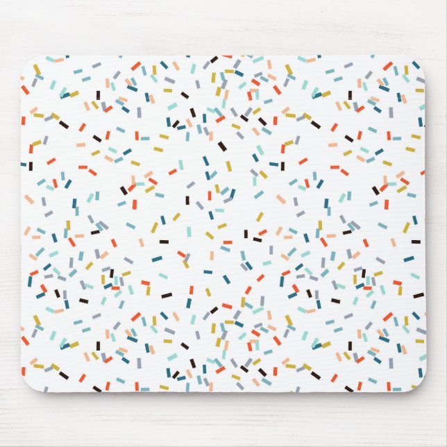 Colorful Confetti Fall Pattern Mouse Pad (Front)