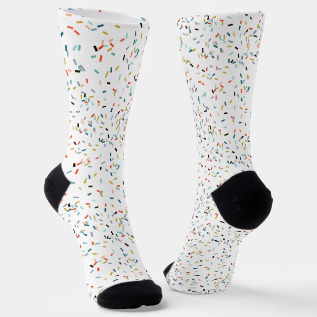Colorful Confetti Fall Pattern Socks (Angled)