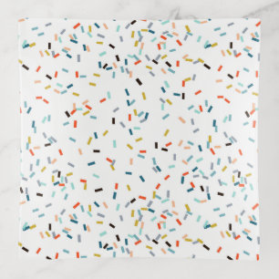 Colorful Confetti Fall Pattern Trinket Tray