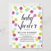 Colorful Confetti Frame Baby Shower Invitation (Front)