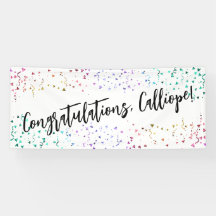 Colorful Confetti Handwriting Congratulations