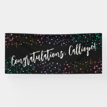 Colorful Confetti Handwriting Congratulations