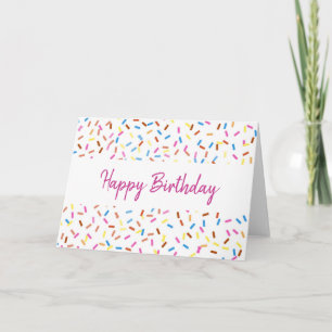 Colorful Confetti Happy Birthday Blank  Card