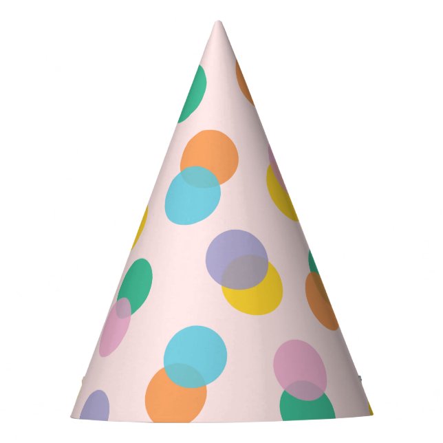 Colorful Confetti Kids Party Hat (Front)