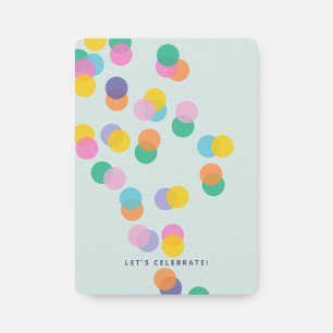 Colorful Confetti Mint Green Kids Birthday Invitation