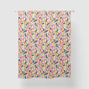 Colorful Confetti Modern Sheer Curtains