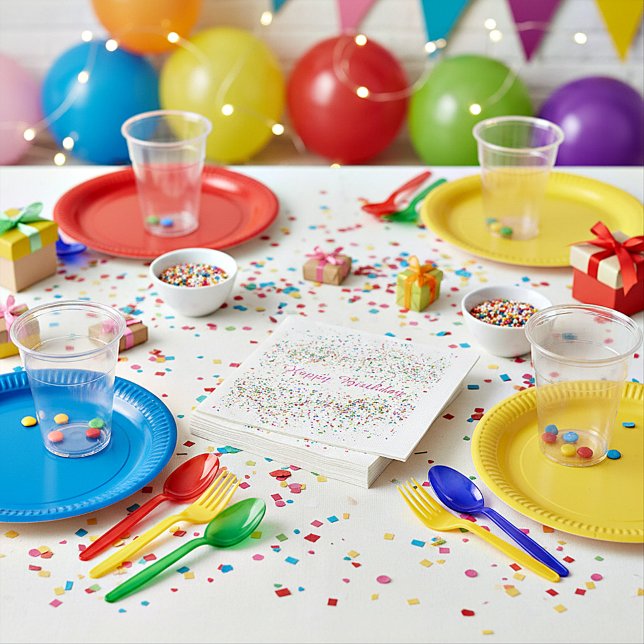 Colorful confetti napkins (Creator Uploaded)