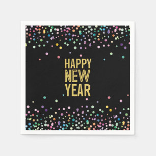 Colorful Confetti New Year's Eve Party Napkins