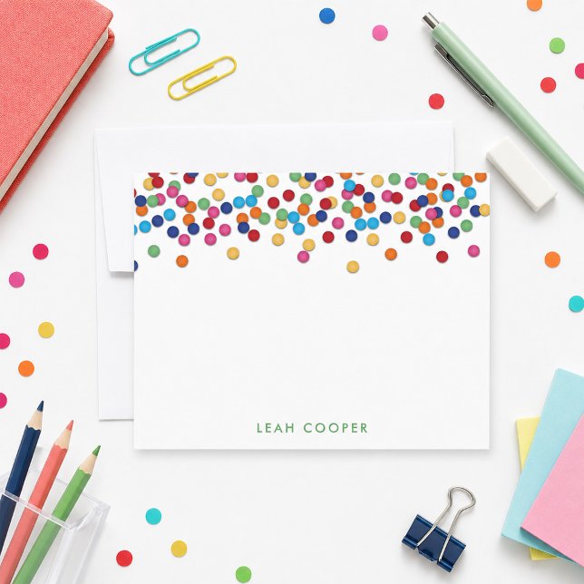Colorful Confetti Note Card (Creator Uploaded)