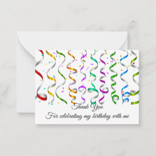 Colorful Confetti On Thank You Cards