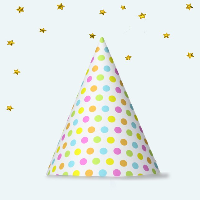 Colorful Confetti on White Party Hat (Creator Uploaded)