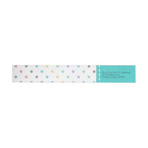 Colorful Confetti Polka Dot Wedding Address Labels