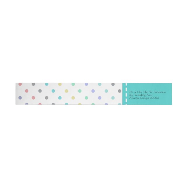 Colorful Confetti Polka Dot Wedding Address Labels (Individual)