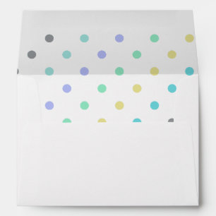 Colorful Confetti Polka Dot Wedding Envelope