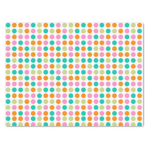 Colorful confetti polka dots retro 60s art tissue paper