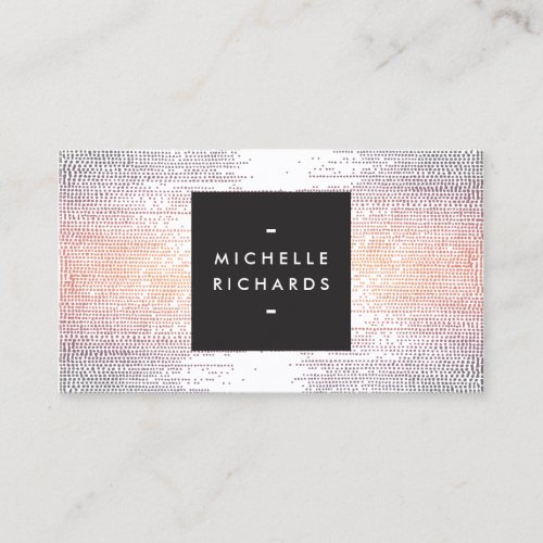 MODERN and SIMPLE BLACK BOX on COLOR DOT PATTERN Business Cards