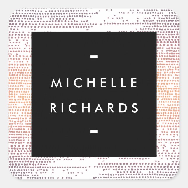 Colorful Confetti Rain Pattern Modern Square Sticker (Front)