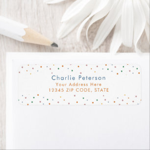 Colorful Confetti Return Address Label