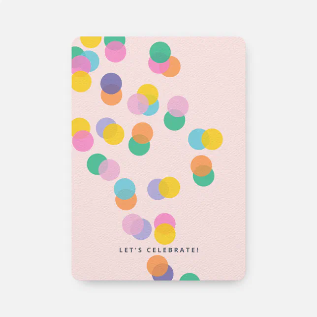 Colorful Confetti Shower Pink Girl's Birthday Invitation | Zazzle