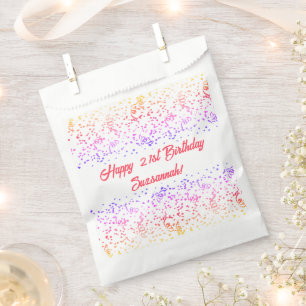 Colorful Confetti Special Occasion Template Favor Bag