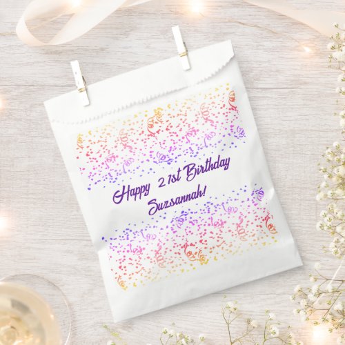 Colorful Confetti Special Occasion Template  Favor Bag