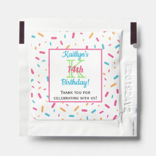 Colorful Confetti Sprinkles   Birthday Party Hand Sanitizer Packet