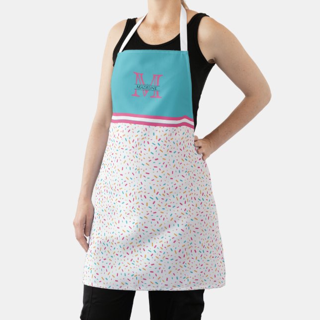 Colorful Confetti Sprinkles | Monogram Apron (Insitu)