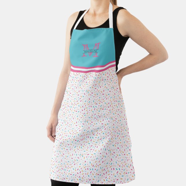 Colorful Confetti Sprinkles | Monogram Apron (Insitu)