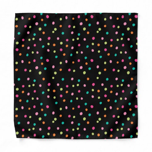 Colorful confetti sprinkles polka dot rainbow pop bandana