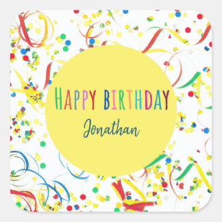 Colorful confetti sticker Custom sticker