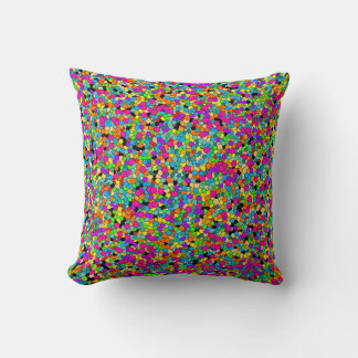 Colorful confetti throw pillow