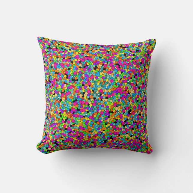Colorful confetti throw pillow (Front)