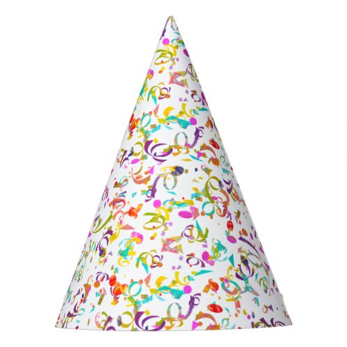 Colorful Confetti Toss Artwork Party Hat