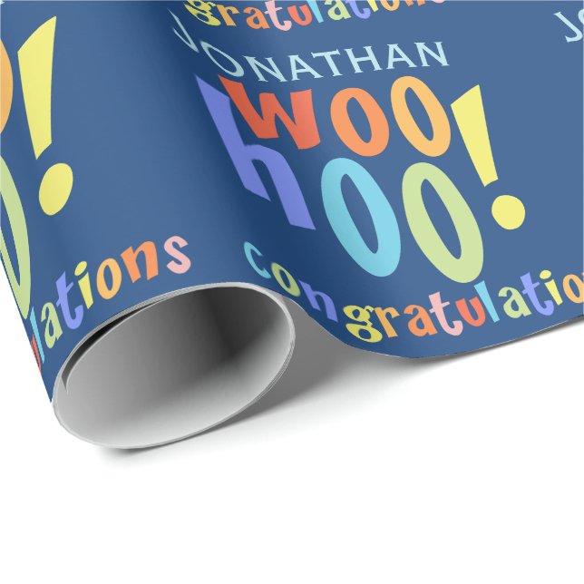 Colorful Congratulations Wrapping Paper (Roll Corner)
