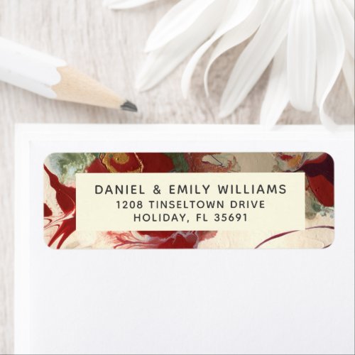 Colorful Contemporary Painted Holiday Abstract Label